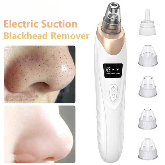 Blackhead Remover Vacuum Suction USB Rechargeable Facial Pore Cleaner Spot Acne Pimple Black Head Deep Extractor Skin Care Kit