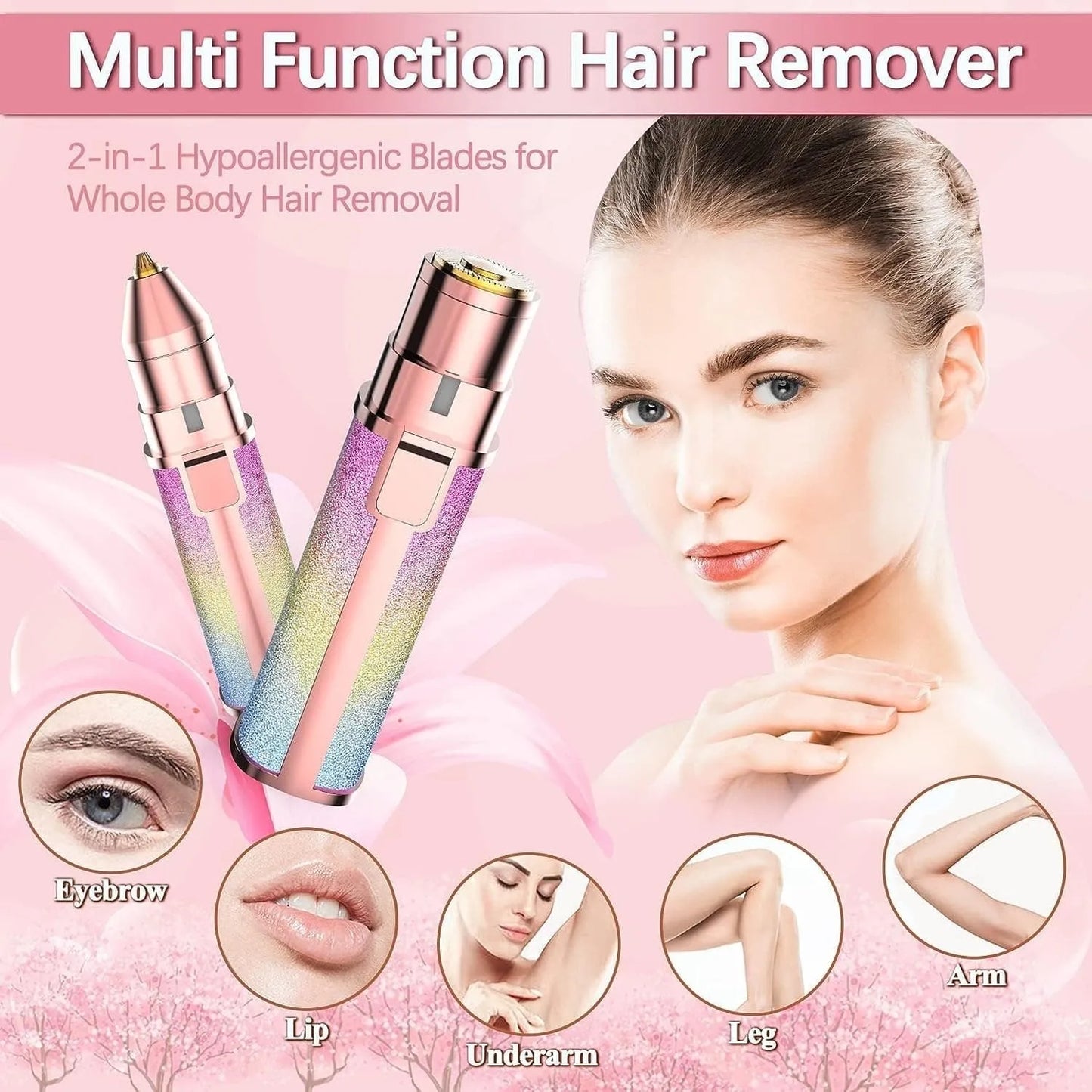 2 in 1 Electric Eyebrow Trimmer