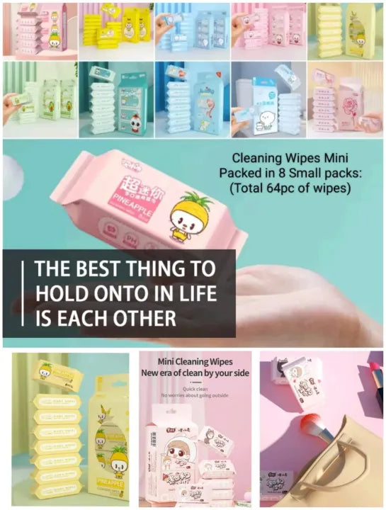 Mini Cleaning Wipes Wet